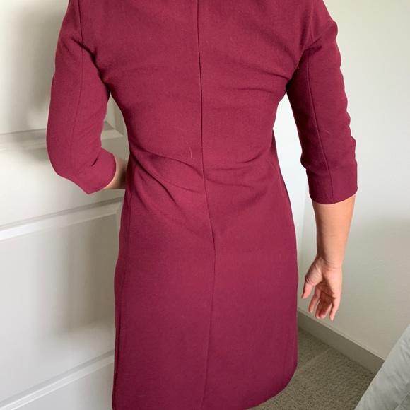 Massimo Dutti Red Wine Work Dress - Picture 3 of 5